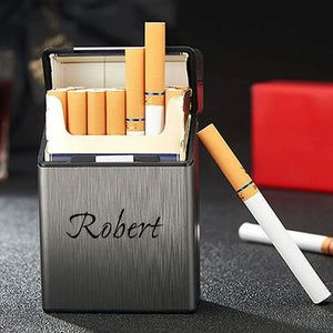 Engraved Stainless Steel Cigarette Case