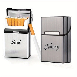 Engraved Stainless Steel Cigarette Case