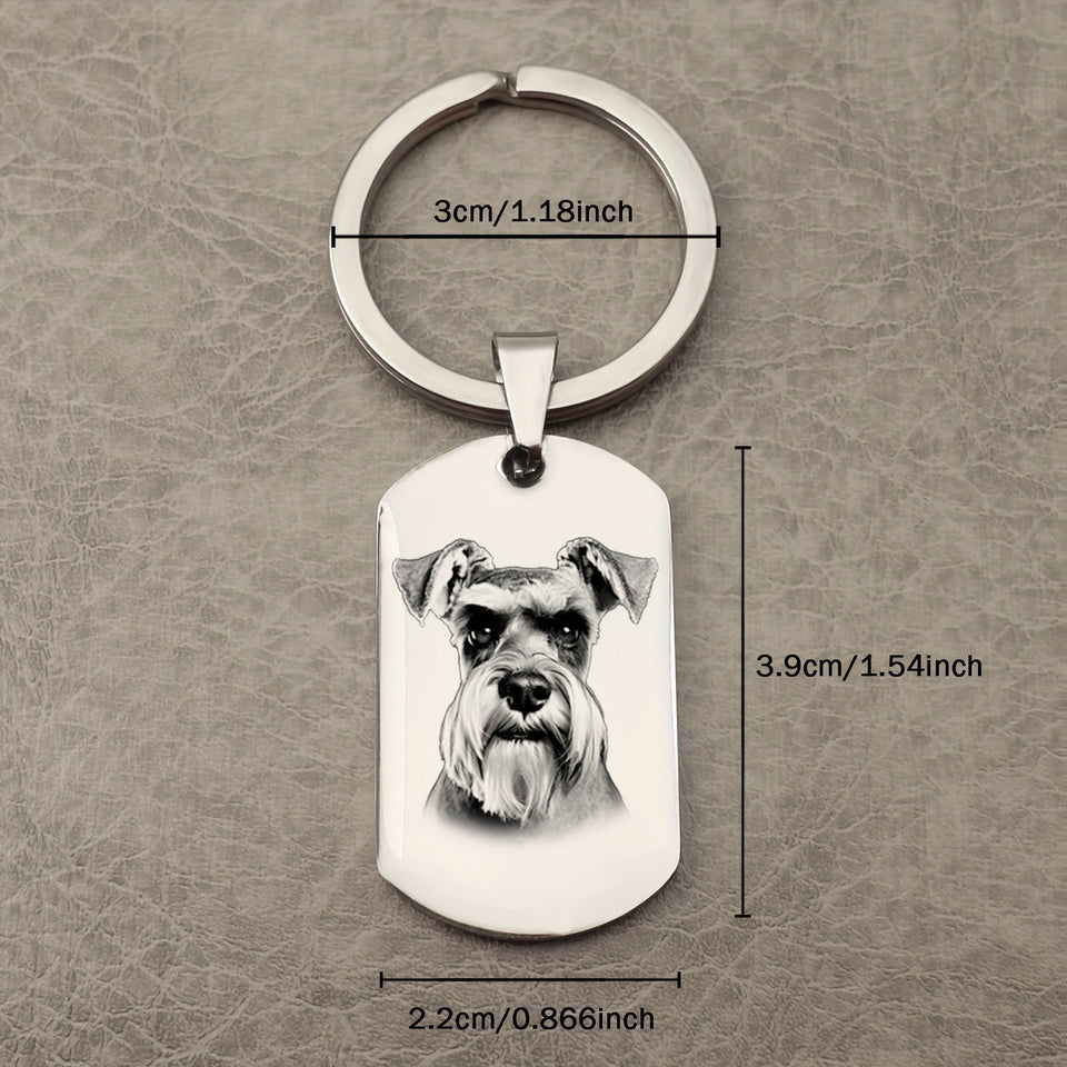 Personalized Steel Keychain with Text