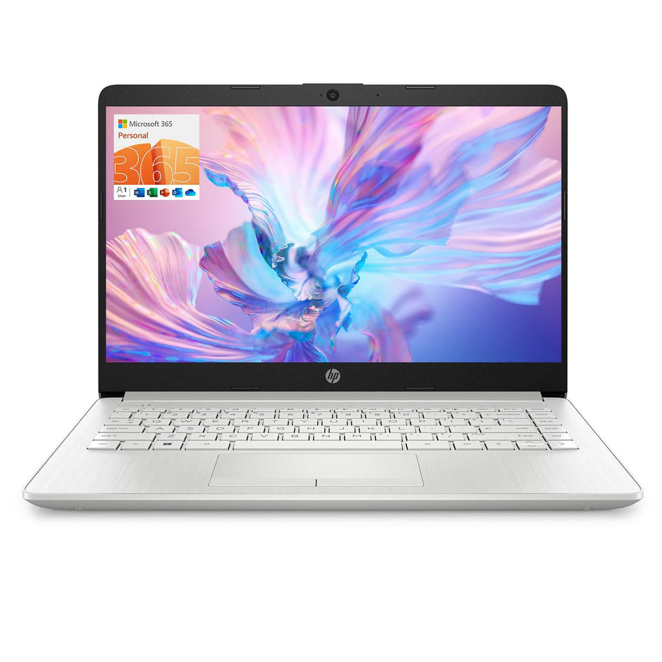 HP Portable Laptop (Include 1 Year Microsoft 365), 14’’ HD Display, 8GB RAM, 64GB eMMC, Intel Quad-Core N4120, Student and Business, Webcam, HDMI, Wi-Fi, RJ-45, Windows 11 Home, Pink