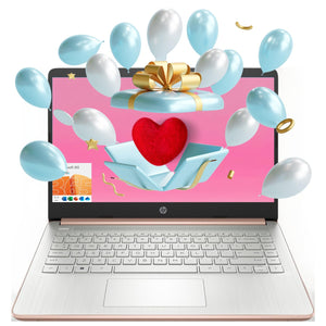 HP Portable Laptop (Include 1 Year Microsoft 365), 14’’ HD Display, 8GB RAM, 64GB eMMC, Intel Quad-Core N4120, Student and Business, Webcam, HDMI, Wi-Fi, RJ-45, Windows 11 Home, Pink