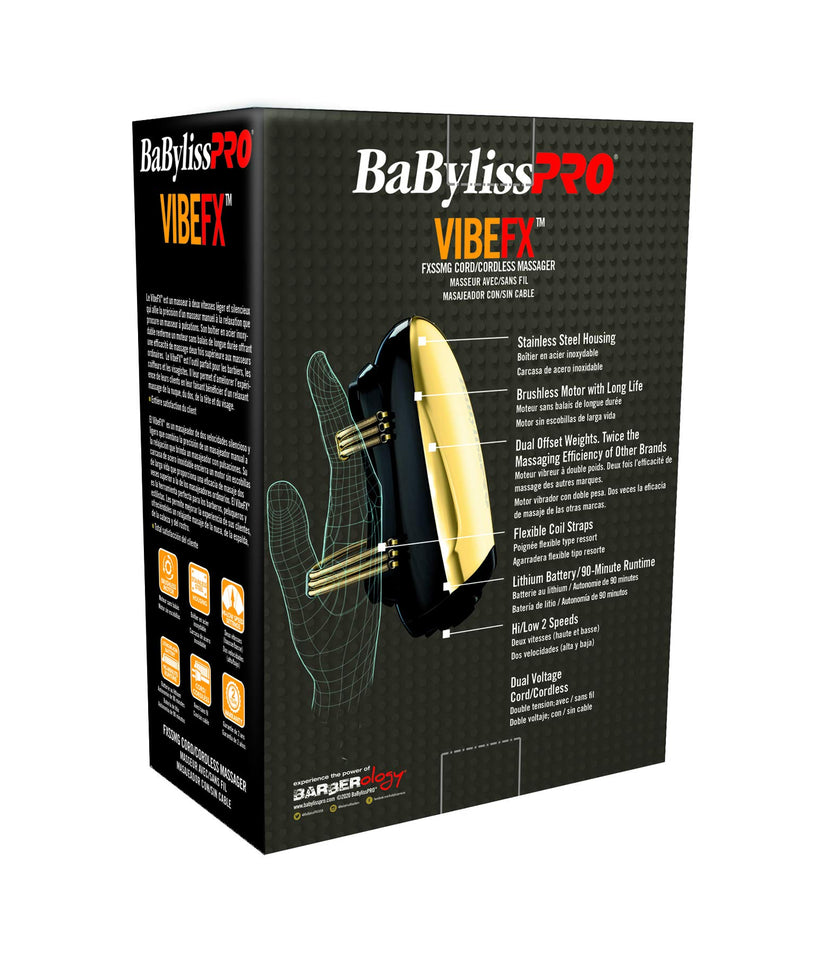 BaBylissPRO VIBEFX 2-Speed Cord/Cordless Massager