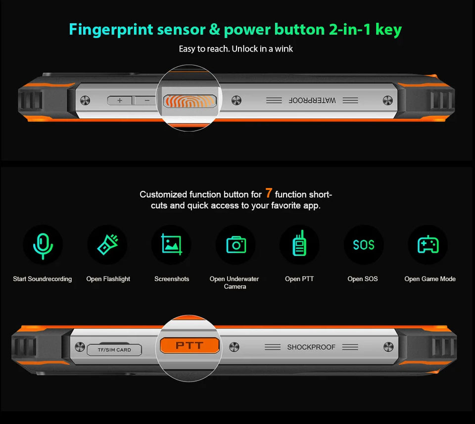 Blackview BV7100 Rugged Smartphone 6GB 128GB Andriod 12 Helio G85, 6.58'' Unclocked Phones, 13000mAh With 33W, NFC Cellphone