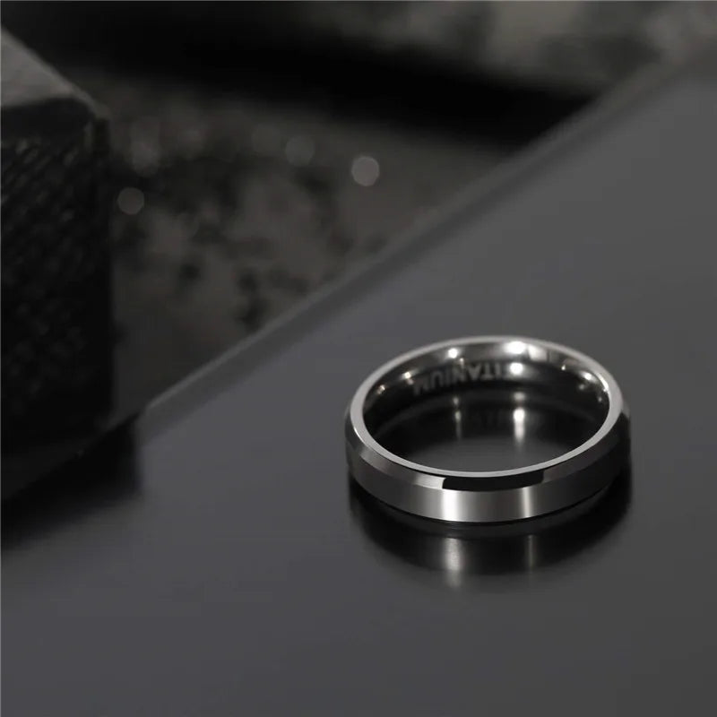 Tigrade 4/6/8/10mm Silver Color Men's Titanium Ring Brushed Man Wedding Band Engagement Rings Male Jewelry Couple anel feminino