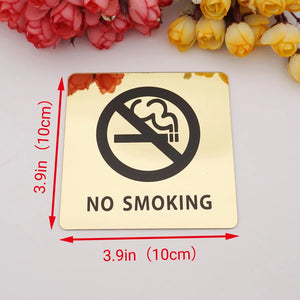 No Smoking Warning Sign Logo Not Smoke Mark Glue Sticker for Public Places Inner Room Indoor Home Decor