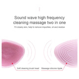 Ultrasonic Electric Silicone Face Cleansing Pore Deep Cleaning Skincare Massager Facial Vibration Massage Relaxation Tool