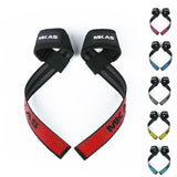 MKAS Weight lifting Wrist Straps Fitness Bodybuilding Training Gym lifting straps with Non Slip Flex Gel Grip