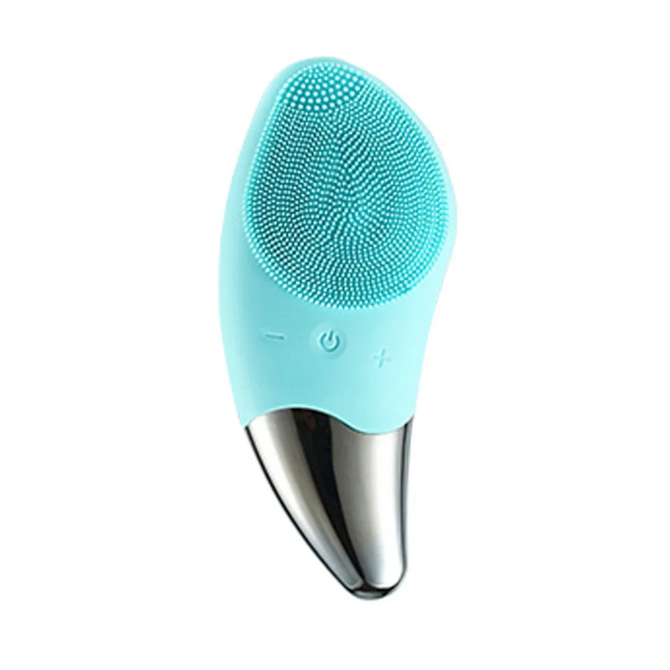 Ultrasonic Electric Silicone Face Cleansing Pore Deep Cleaning Skincare Massager Facial Vibration Massage Relaxation Tool