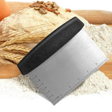 Bench Scraper Knife Stainless Steel Kitchen Pastry Metal Dough Cutter Icing Smoother Cake Decorating Scraper Dough Chopper