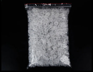 Top Quality 1000pcs Disposable Plastic Tattoo Ink Cups Permanent Makeup Pigment Clear Holder Container Cap Tattoo Accessory