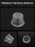 Top Quality 1000pcs Disposable Plastic Tattoo Ink Cups Permanent Makeup Pigment Clear Holder Container Cap Tattoo Accessory