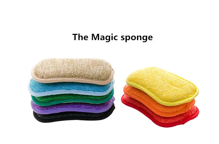 4pcs Anti-microbial Cleaning Sponge Magic Sponge Melamine Sponges Kitchen Sponge for Washing Dishes Kitchen Scourer Pan Brush