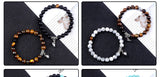 2pcs/set Couple Distance Beads Bracelet for Lovers Heart Magnet Attraction Natural Stone Bracelets Friends Jewelry Gift Bangles