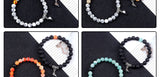 2pcs/set Couple Distance Beads Bracelet for Lovers Heart Magnet Attraction Natural Stone Bracelets Friends Jewelry Gift Bangles