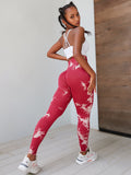 Tie Dye Yoga Pants Sport Leggings Women Seamless High Waist Push Up Woman Tights Fitness Workout Leggins Gym Clothing