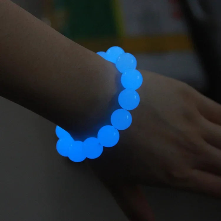 Luminous Bracelets For Women Men Fluorescent Natural Stone Bracelet Night Light Glowing Beads Bangle Fashion Jewelry Couple Gift