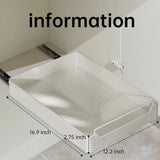 Pull Out Cabinet Organizer Fixed With Damping Guide Heavy Duty Noiseless Sliding Drawer For Kitchen 12.2"Wx16.9"Dx2.75"H