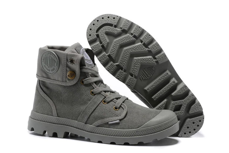 PALLADIUM Pallabrouse All Grey Sneakers Men High-top  Ankle Boots Canvas Casual Shoes Men Casual Shoes Eur Size 36-45