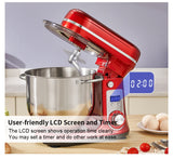 BioloMix Kitchen Food Stand Mixer, Blender, Quiet Motor, Cream Egg Whisk, Whip Dough Kneader, 6-Speed, 1200 W, 6 L, DC