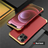 Shockproof Metal Armor Case For iPhone 11 12 13 14 15 Pro Max Case Aluminum + PC Cover For iPhone 13 Mini 14 Plus Xr Xs Max Case