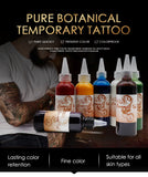 100ml Temporary Tattoos Ink Semi Permanent Airbrush Fake Common Ink For Body Art Gloss Tint Paint Beauty Pigment Makeup Supplies