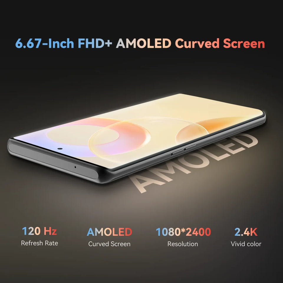 CUBOT X90, New Smartphone Android 14, 6.67" AMOLED Curved 120Hz Display, 32GB RAM(16GB+16GB), 256GB ROM, Helio G99, 100MP, NFC