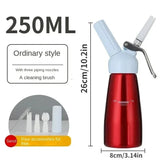 250ml Cream Gun Siphon Whipped Cream Dispenser Cream Foaming Gun Kitchen Accessories Tools +Nozzle whipped Kitchen Tools