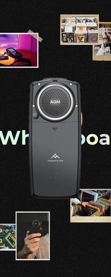 AGM M6 Rugged Phone - Loud 103dB Speaker, 2.4" Screen, 4G Dual SIM, 2500mAh Battery, BT5.1, FM Radio, IP68/IP69K-Senior-Friendly