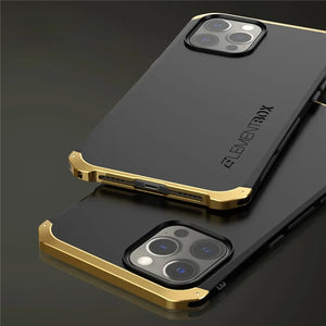 Shockproof Metal Armor Case For iPhone 11 12 13 14 15 Pro Max Case Aluminum + PC Cover For iPhone 13 Mini 14 Plus Xr Xs Max Case