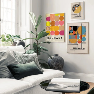 Abstract Bauhaus Exhibition Geometric Line Minimalism Posters Prints Wall Art Canvas Painting Indoor Living Room Home Decoration