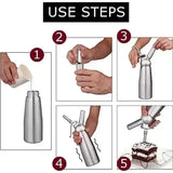 250ml Cream Gun Siphon Whipped Cream Dispenser Cream Foaming Gun Kitchen Accessories Tools +Nozzle whipped Kitchen Tools