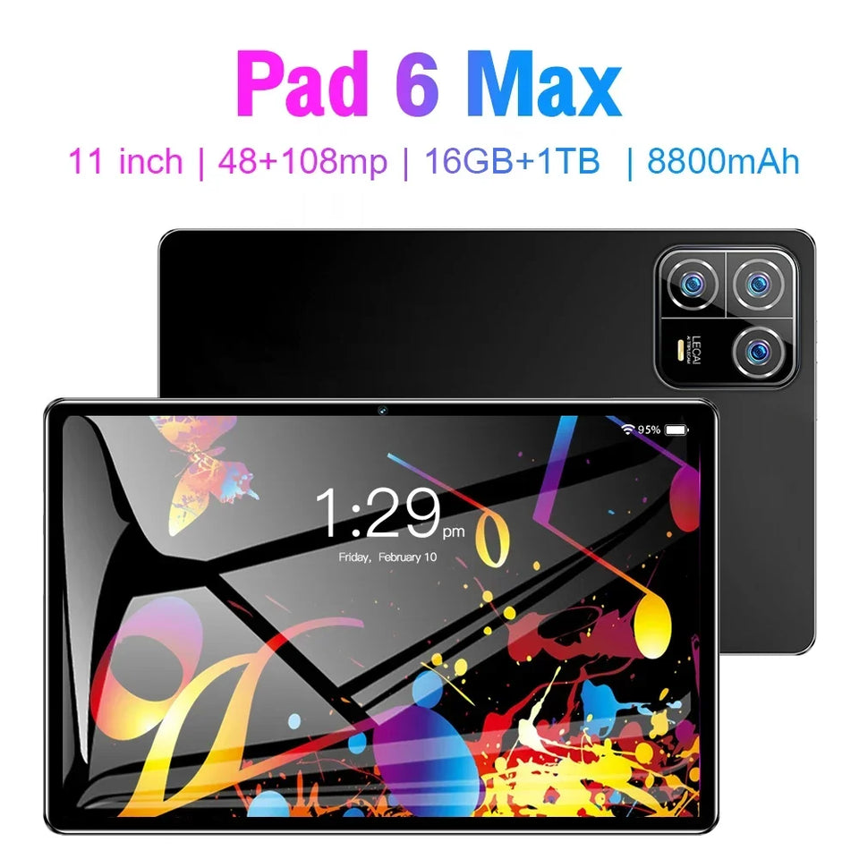 2024 Original New Tablet PC Mi Pad 6 Max 16G+1TB Android13 Tablets 11.0inch 8800mAh Tablets Global 5G Dual SIM Card mi Pad 6 Pro