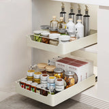 Pull Out Cabinet Organizer Fixed With Damping Guide Heavy Duty Noiseless Sliding Drawer For Kitchen 12.2"Wx16.9"Dx2.75"H