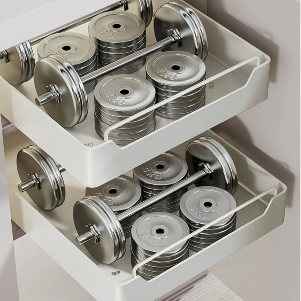 Pull Out Cabinet Organizer Fixed With Damping Guide Heavy Duty Noiseless Sliding Drawer For Kitchen 12.2"Wx16.9"Dx2.75"H