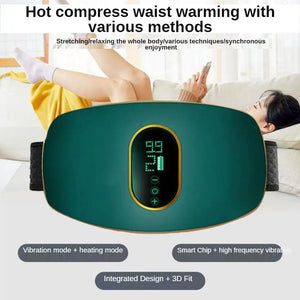 Slimming Belly Belt Massager Fat Spinning Machine Fiber Waist Belt Waist Fitness Weight Loss Shaping USB Rechargeable Massager