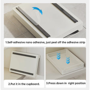 Pull Out Cabinet Organizer Fixed With Damping Guide Heavy Duty Noiseless Sliding Drawer For Kitchen 12.2"Wx16.9"Dx2.75"H