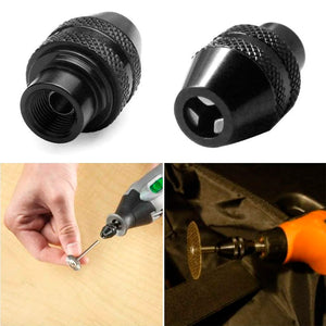 Multi Quick Change Keyless Chuck Universal Chuck Replacement for Dremel 4486 Rotary Tools Drill Accessories 0.4-3.2MM Faster Bit