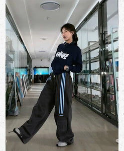 American retro lazy wide leg pants women loose casual sports sweatpants floor mopping pants trendy y2k pants women clothing