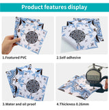 24 Pieces Retro Mandala Wall Stickers Kitchen Self-Adhesive Waterproof Tile Stickers Bathroom Decor Moroccan Pvc Decal Art Mural