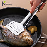 Stainless Steel Fish Spatula Kitchen Accessories Household Steak Clip BBQ Tongs Frying Fish Spatula Clip Kitchen Gadgets