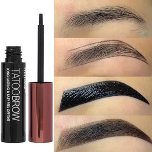 Peel Off Dye Eyebrow Gel Makeup Semi-Permanent Waterproof Long Lasting Tattoo Tint Sweatproof Tearing Eyebrow Cream Cosmetics