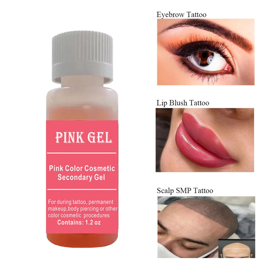 Tattoo Pink Gel for During Permanent Makeup Tattoo Accessoires 1.2 OZ.