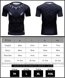 Compression Shirt Black Panther Spider Fitness Winter Soldier Gym Workout MMA Rashguard BJJ Men Jiu Jitsu Running Jogging Set