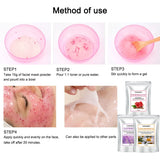 20g Hyaluronic Acid Rose Aloe Chamomile Powder Facial Masks Wrinkles Removal Anti-Aging Lighten Tone Nourishing Beauty Skincare