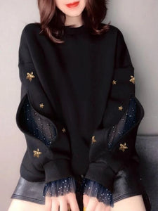 Top Black Pullovers Women's Sweatshirt Round Neck Woman Clothing 90s Vintage Warm Harajuku Fashion New in Trend Casual Basic Xxl