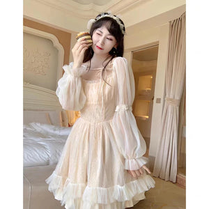 Long Sleeve Kawaii Lolita Vintage Mini Dress