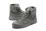 PALLADIUM Pallabrouse All Grey Sneakers Men High-top  Ankle Boots Canvas Casual Shoes Men Casual Shoes Eur Size 36-45