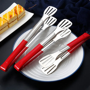 9/12/14 Inches Stainless Steel Kitchen BBQ Food Tongs Anti-Scald Handle Buffet Steak Barbecue Clip Bread Clamp Cooking Utensils