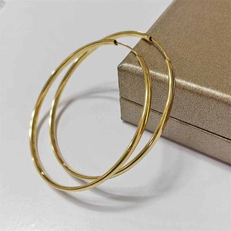 Senlissi 18K Gold Plated Hoop Earrings 925