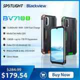 Blackview BV7100 Rugged Smartphone 6GB 128GB Andriod 12 Helio G85, 6.58'' Unclocked Phones, 13000mAh With 33W, NFC Cellphone